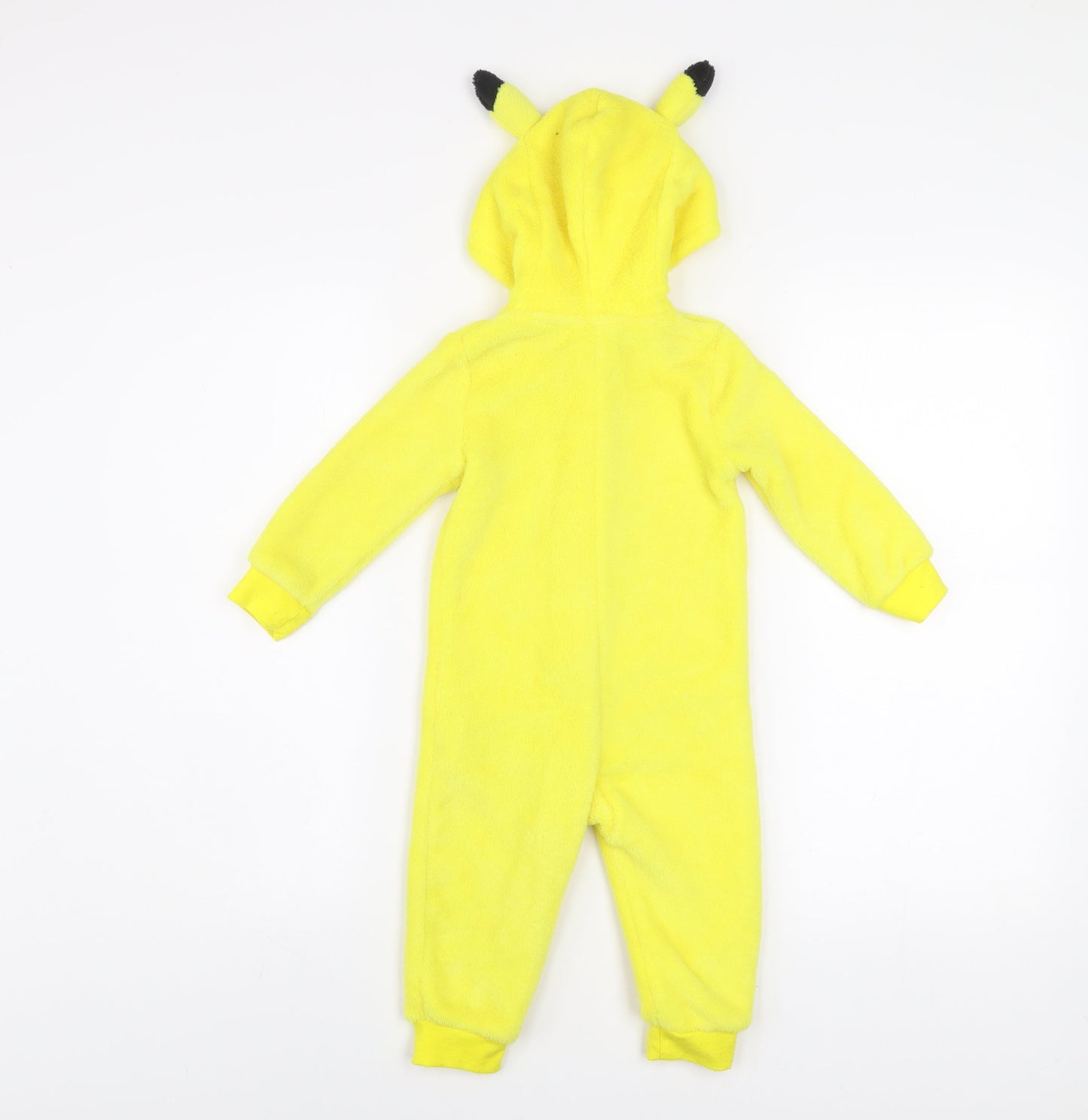Pokémon Pikachu Yellow Fleece Baby One Piece 12-18 Months Hooded Pyjama
