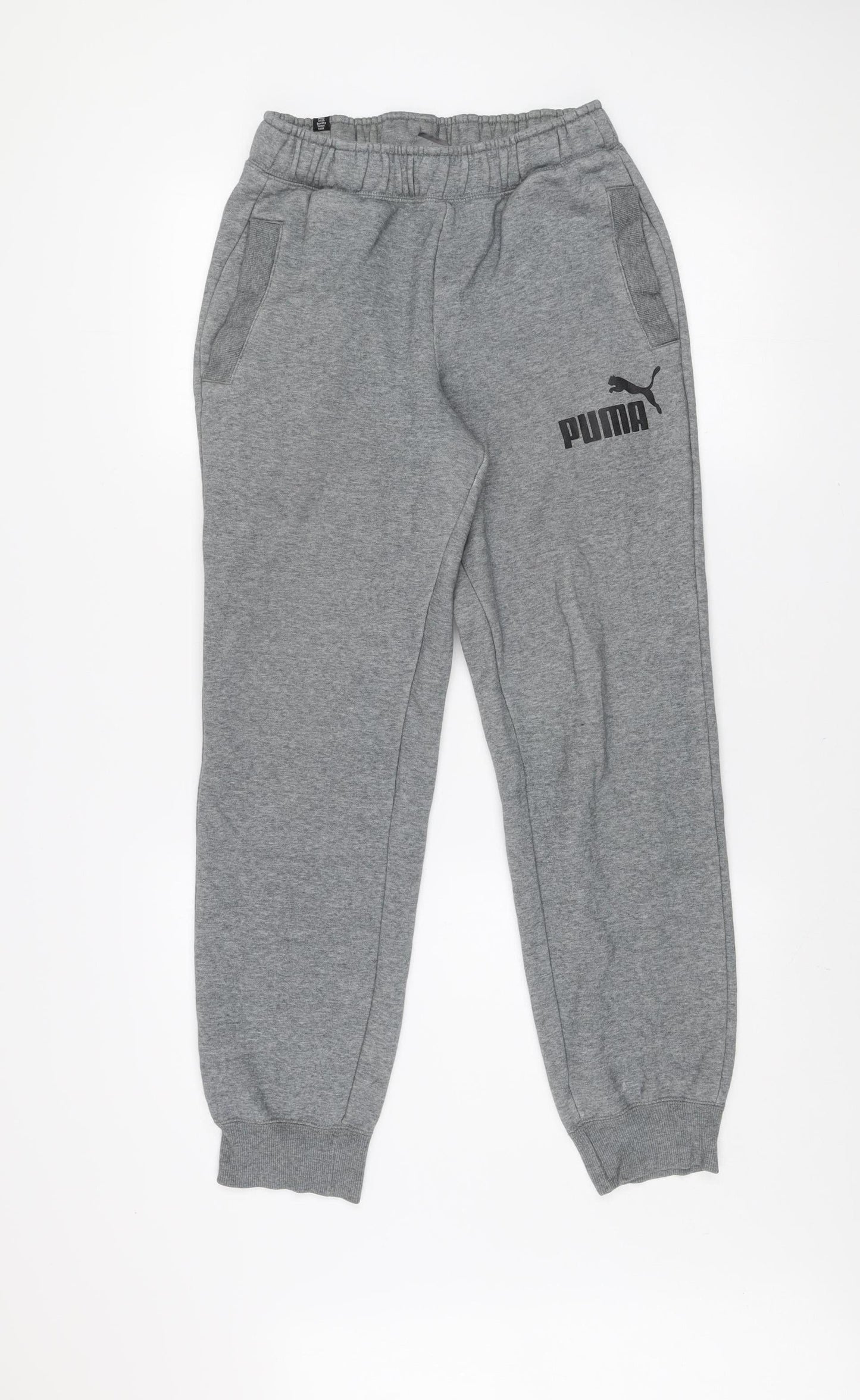 Puma Men's Grey Jogger Sweatpants S Regular Fit Comfort Activewear