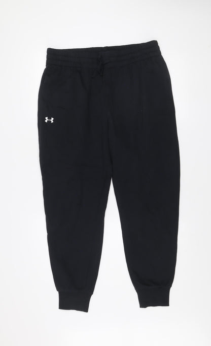 Under Armour Men’s Black Jogger Sweatpants L Cotton Blend Fleece Trousers