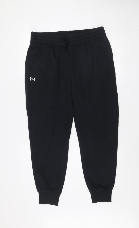 Under Armour Men’s Black Jogger Sweatpants L Cotton Blend Fleece Trousers