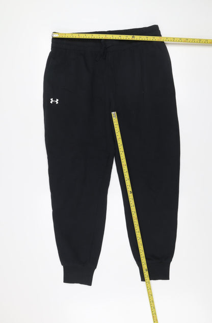 Under Armour Men’s Black Jogger Sweatpants L Cotton Blend Fleece Trousers