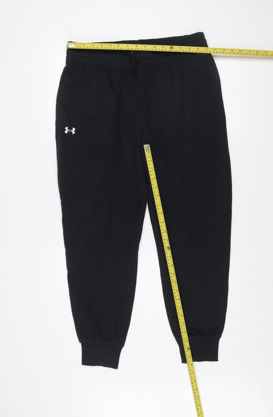Under Armour Men’s Black Jogger Sweatpants L Cotton Blend Fleece Trousers