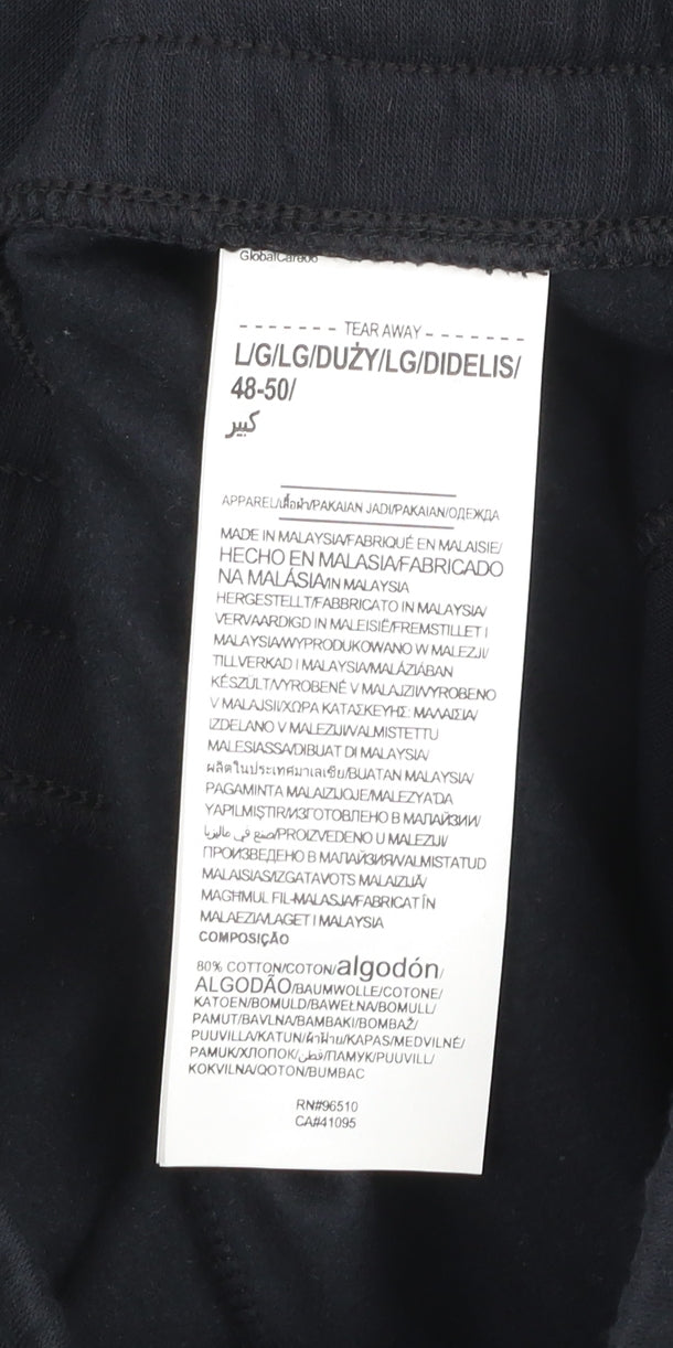 Under Armour Men’s Black Jogger Sweatpants L Cotton Blend Fleece Trousers