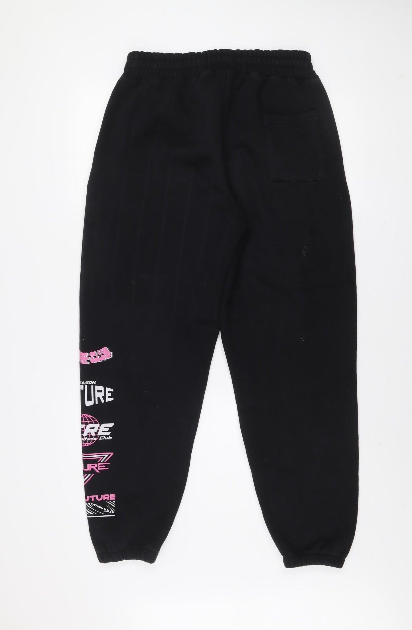 Womens UK Size 12 The Couture Club Regular Fit Jogger Black Trousers