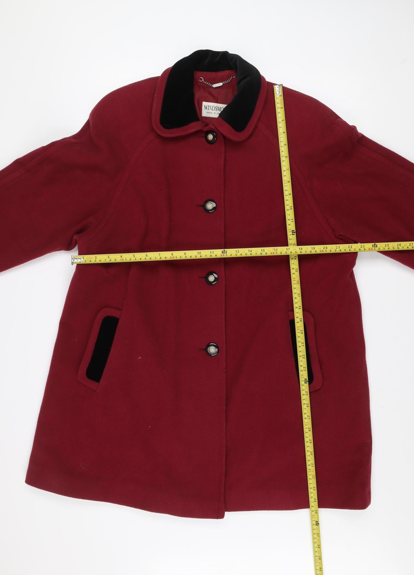 Womens UK Size 12 Windsmoor Red Overcoat