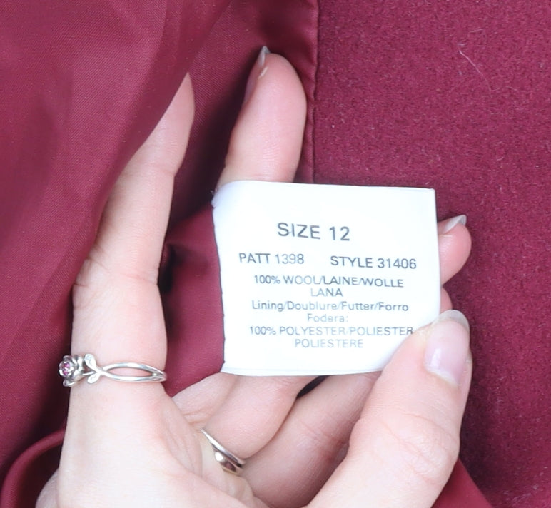 Womens UK Size 12 Windsmoor Red Overcoat