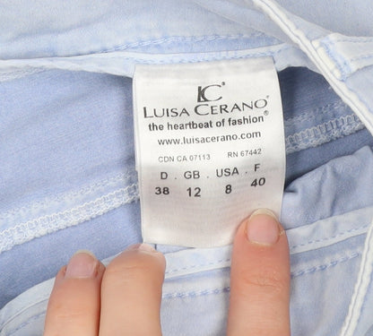 Womens UK Size 12 LUISA CERANO Slim Fit Skinny Blue Jeans