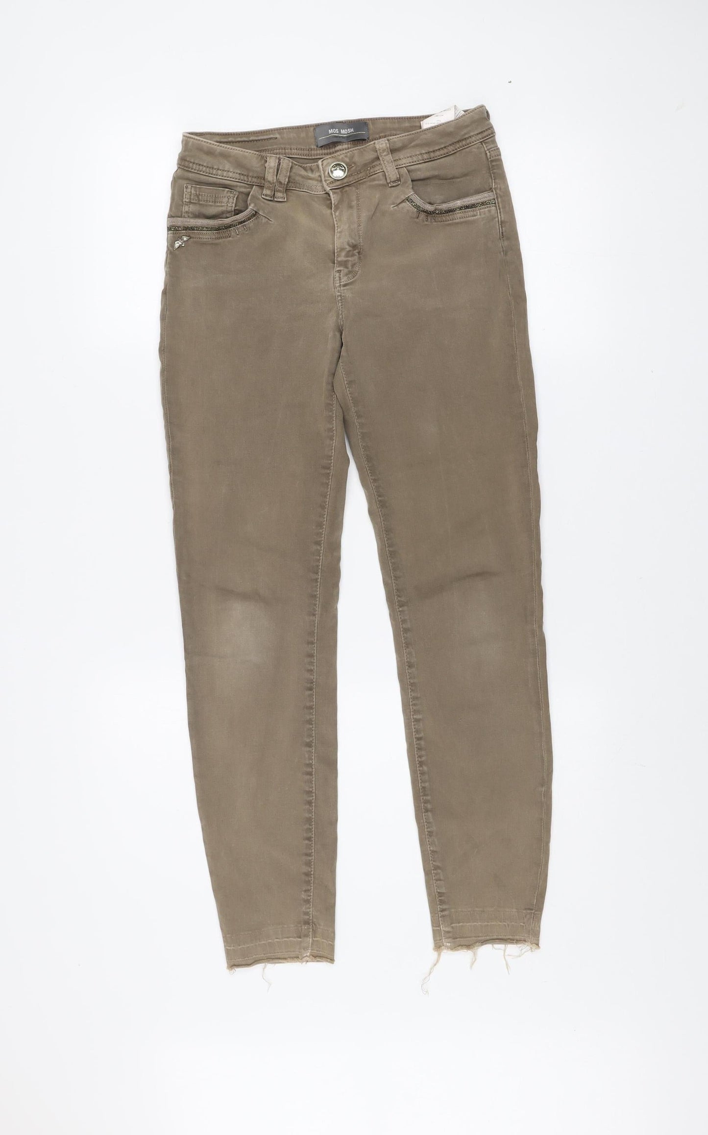 Womens UK Size 24 mos mosh Slim Fit Skinny Beige Jeans