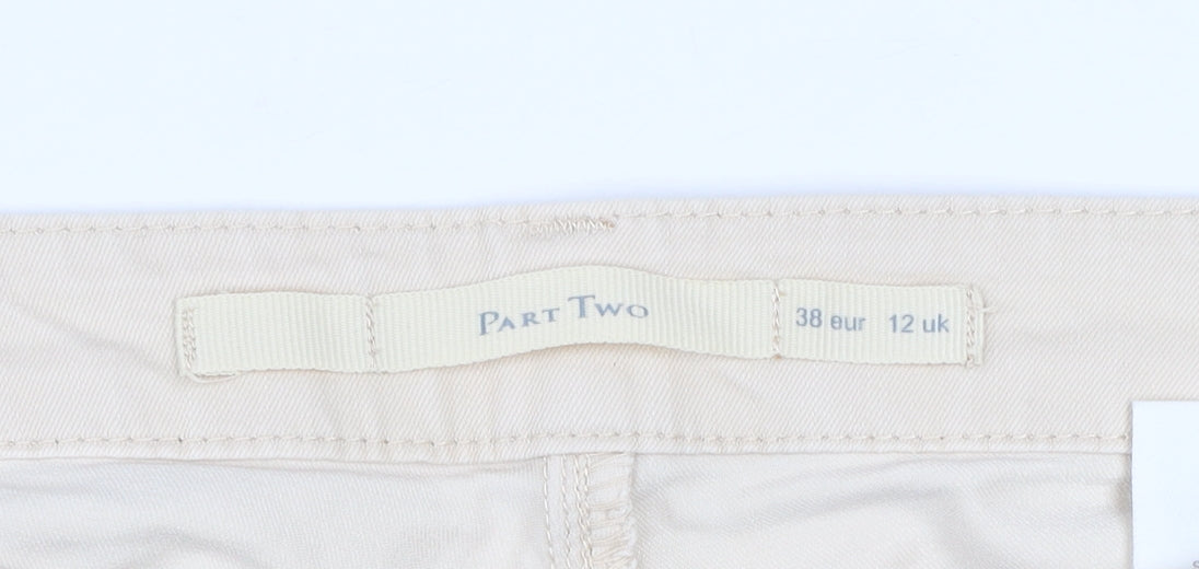 Womens UK Size 12 Part Two Regular Fit Cargo Beige Trousers