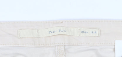 Womens UK Size 12 Part Two Regular Fit Cargo Beige Trousers