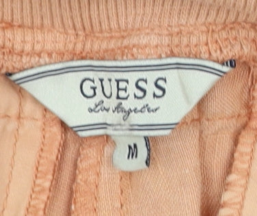 Guess Women's Beige Linen Cargo Trousers Size M Regular Fit