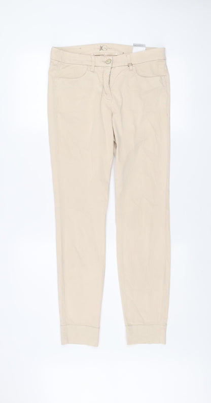 Womens UK Size 10 LUISA CERANO Slim Fit Chino Beige Trousers