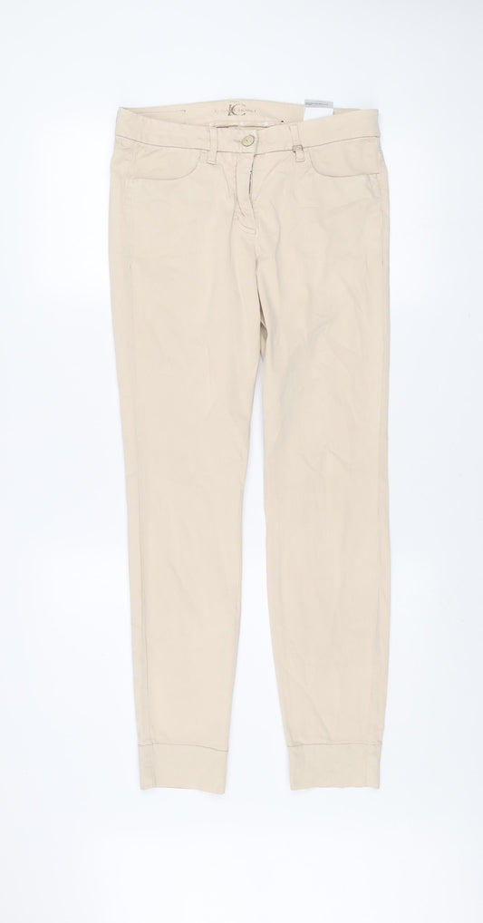 Womens UK Size 10 LUISA CERANO Slim Fit Chino Beige Trousers