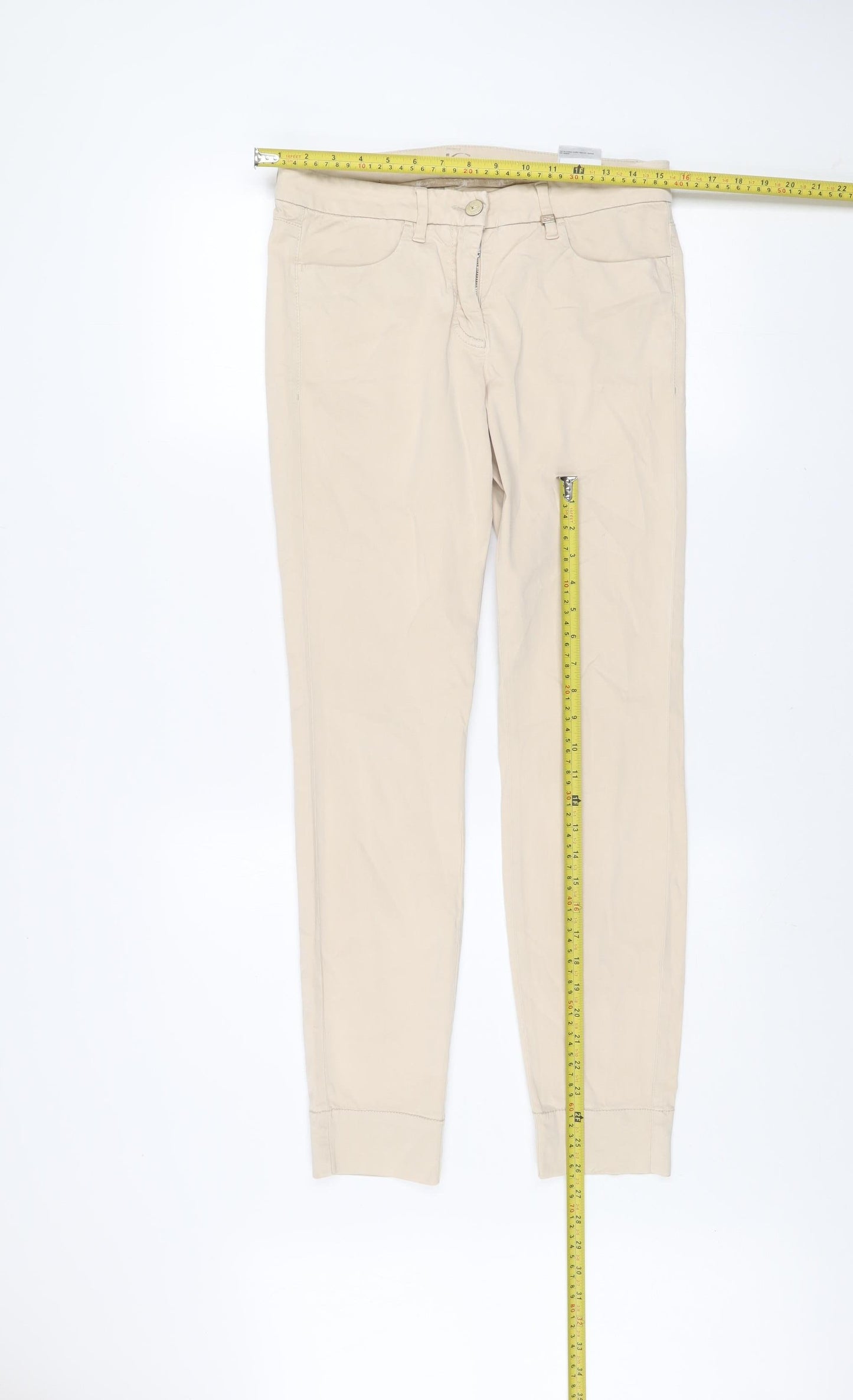 Womens UK Size 10 LUISA CERANO Slim Fit Chino Beige Trousers