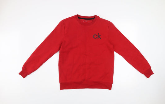 Mens UK Size XS Calvin Klein Red Pullover Sweatshirt