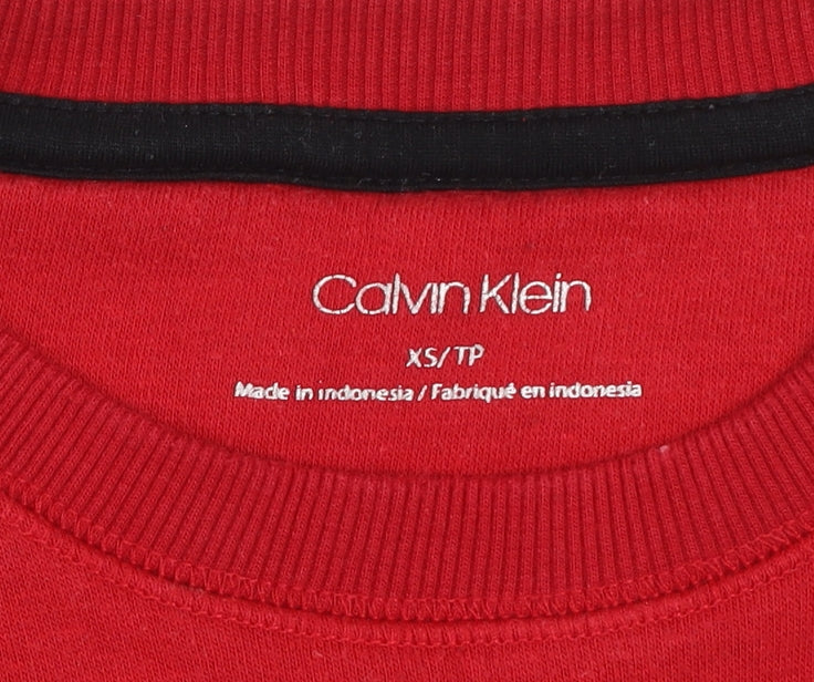 Mens UK Size XS Calvin Klein Red Pullover Sweatshirt