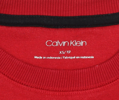 Mens UK Size XS Calvin Klein Red Pullover Sweatshirt