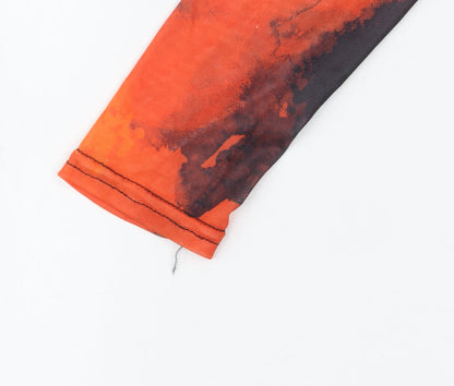 AX Paris Women's Multicoloured Mesh Long Sleeve Bodysuit Size 8