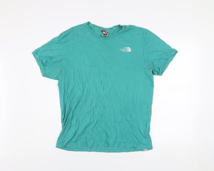 The North Face Men's Green Cotton Graphic Logo T-Shirt Size L