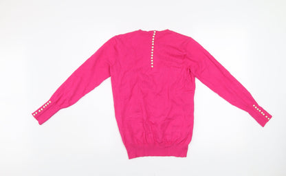 Womens UK Size XS Savida Pink Pullover Jumper