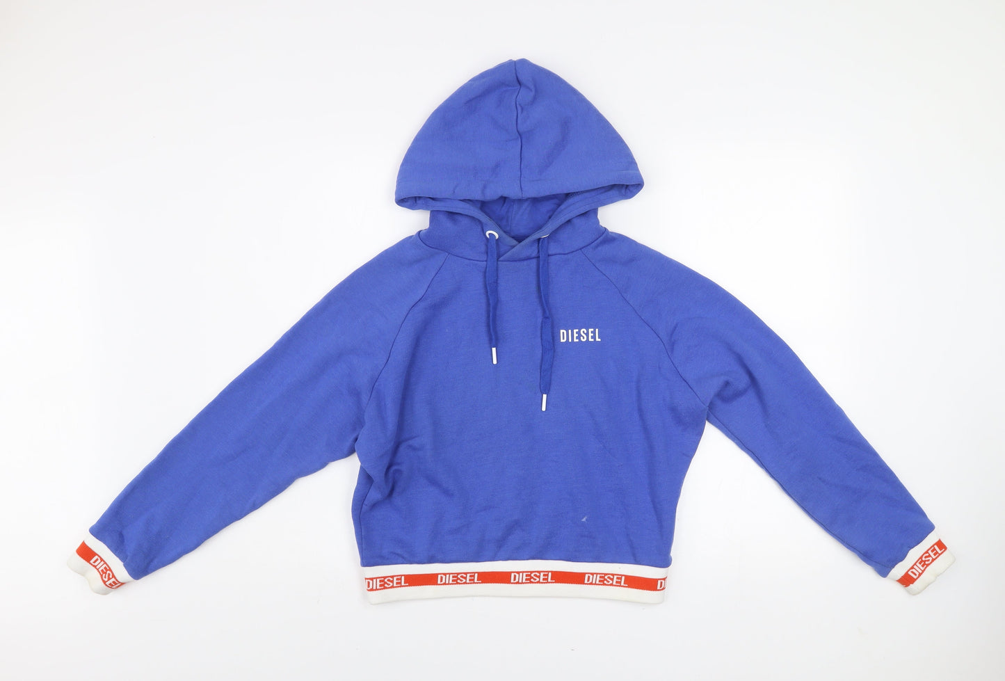 Womens UK Size XS Diesel Blue Pullover Hoodie