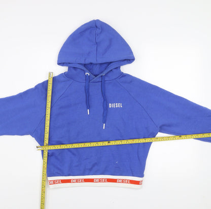 Womens UK Size XS Diesel Blue Pullover Hoodie