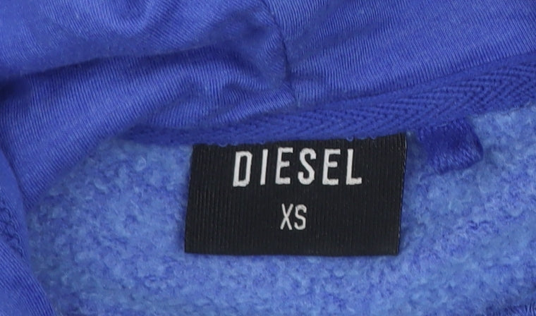 Womens UK Size XS Diesel Blue Pullover Hoodie