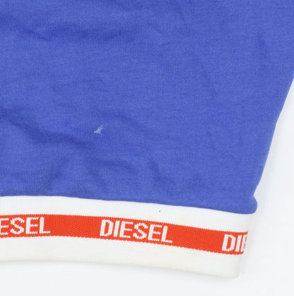 Womens UK Size XS Diesel Blue Pullover Hoodie