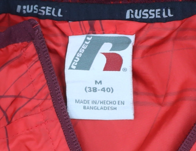 Mens UK Size M Russell Red Windbreaker Coat