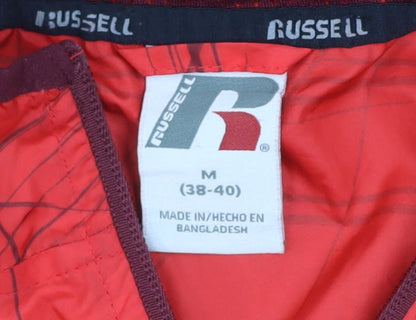 Mens UK Size M Russell Red Windbreaker Coat