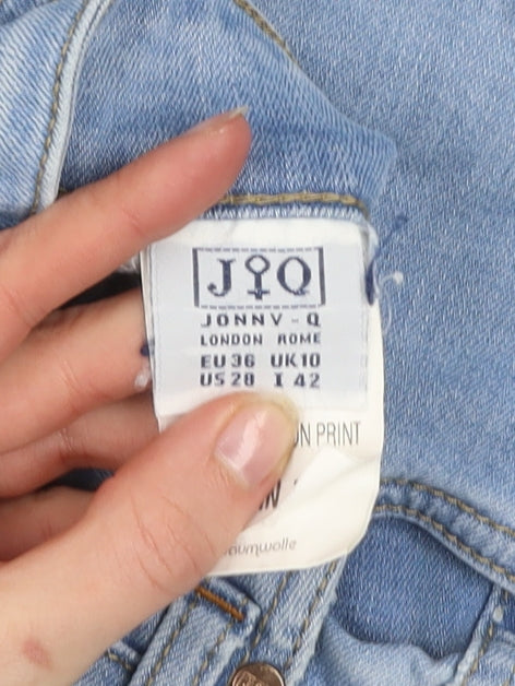 Womens UK Size 10 Jonny-Q Regular Fit Straight Blue Jeans