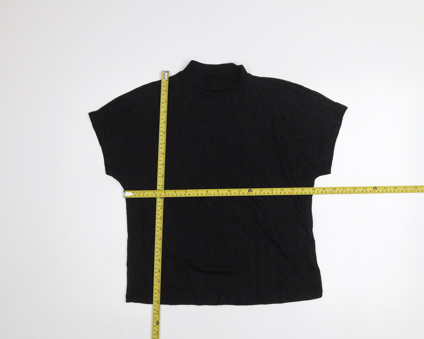 Womens UK Size XS Jacqueline de Yong Black Basic T-Shirt
