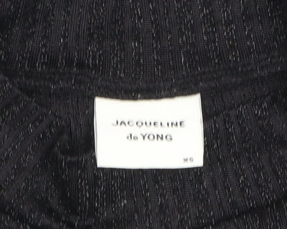 Womens UK Size XS Jacqueline de Yong Black Basic T-Shirt