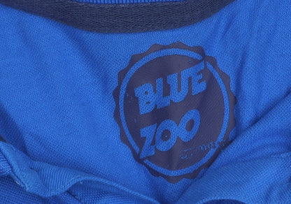 Boys UK Size 11-12 Years Blue Zoo Blue Basic Polo