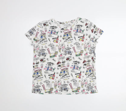 Girls UK Size 12 Years Bershka Multicoloured Basic T-Shirt