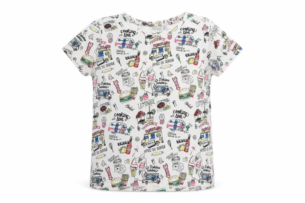 Girls UK Size 12 Years Bershka Multicoloured Basic T-Shirt