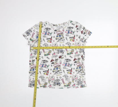 Girls UK Size 12 Years Bershka Multicoloured Basic T-Shirt