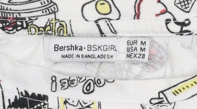 Girls UK Size 12 Years Bershka Multicoloured Basic T-Shirt