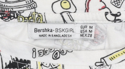 Girls UK Size 12 Years Bershka Multicoloured Basic T-Shirt