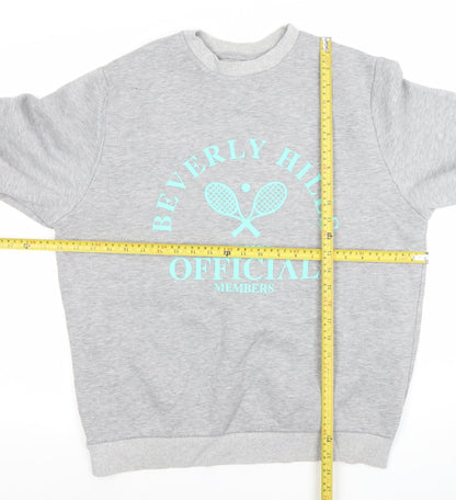 Mens UK Size M BoohooMAN Grey Pullover Sweatshirt