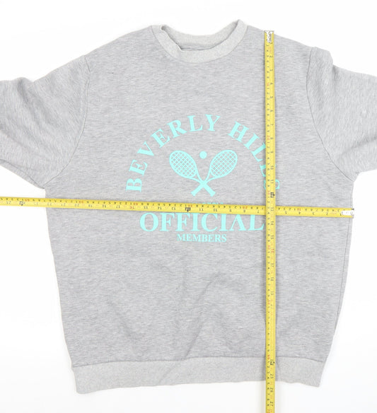 Mens UK Size M BoohooMAN Grey Pullover Sweatshirt