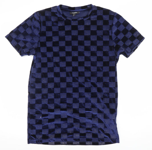 Mens UK Size S ICONO Blue  T-Shirt