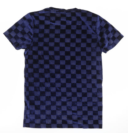 Mens UK Size S ICONO Blue  T-Shirt