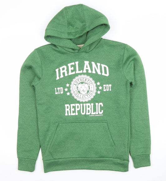 Mens UK Size XS Irish Connexxion Green Pullover Hoodie