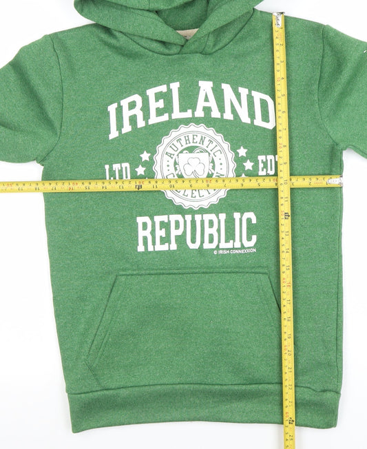 Mens UK Size XS Irish Connexxion Green Pullover Hoodie