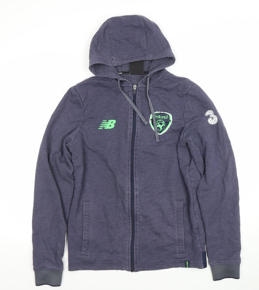 Mens UK Size S New Balance Blue Full Zip Hoodie