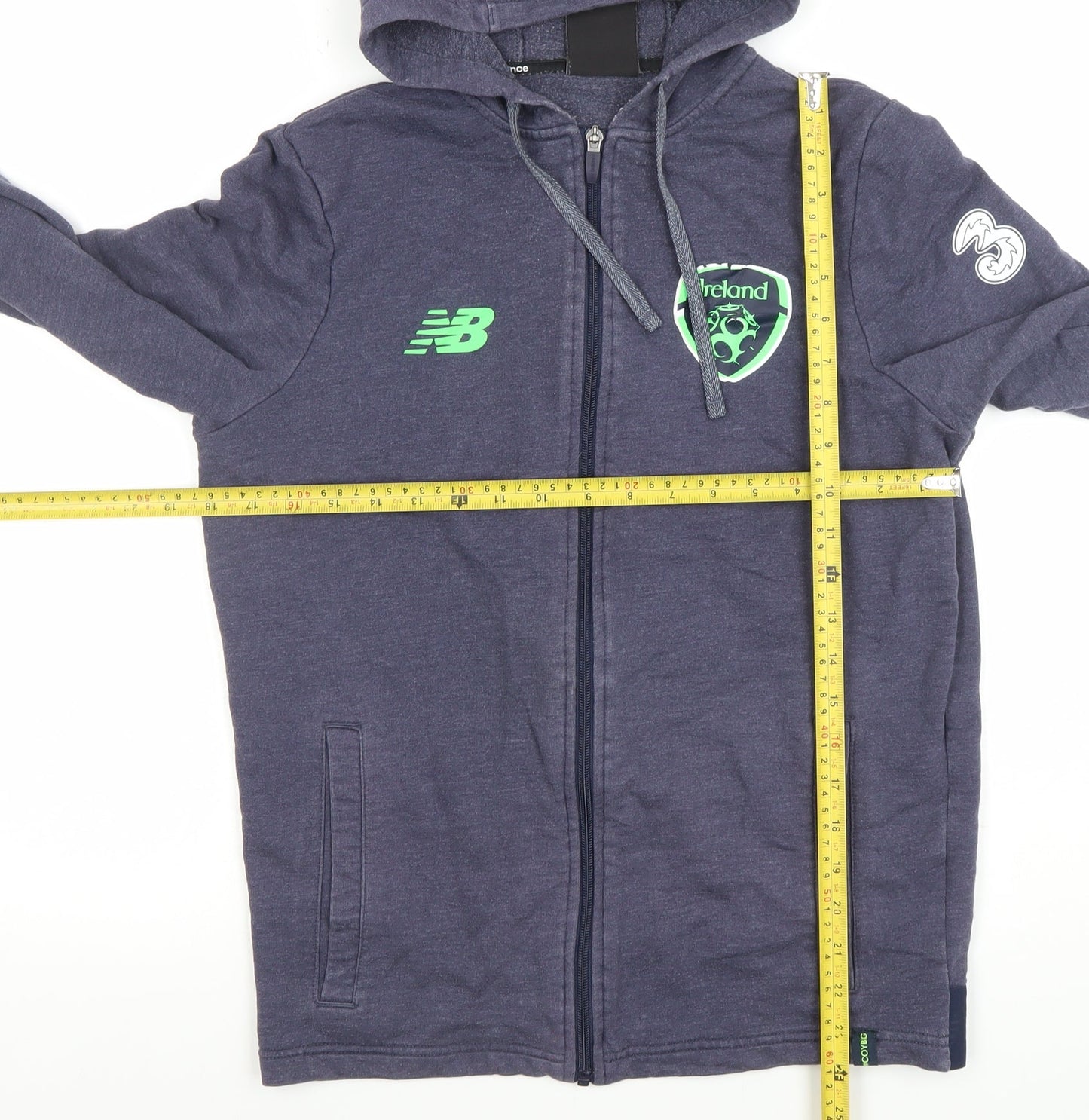 Mens UK Size S New Balance Blue Full Zip Hoodie
