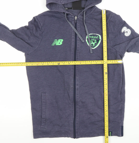 Mens UK Size S New Balance Blue Full Zip Hoodie