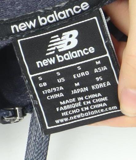 Mens UK Size S New Balance Blue Full Zip Hoodie