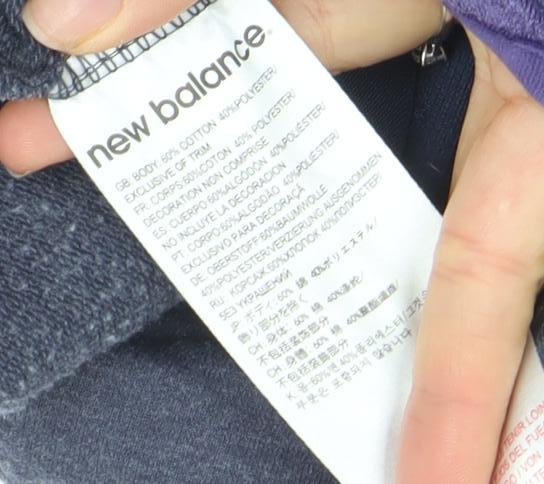 Mens UK Size S New Balance Blue Full Zip Hoodie